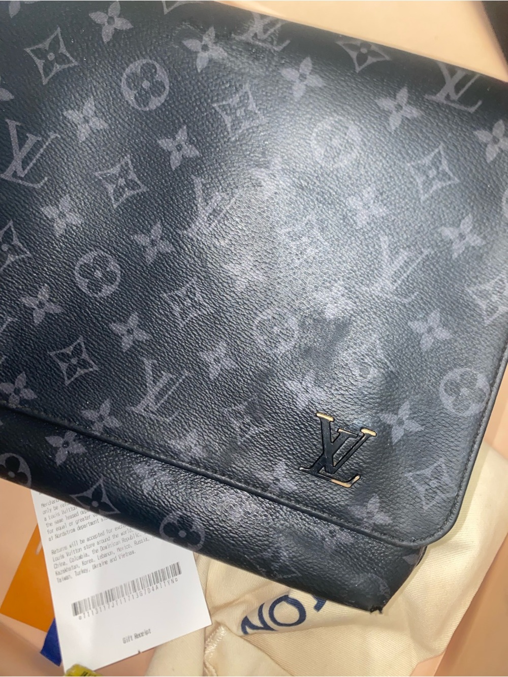 Louis Vuitton Black and Gray Monogram Messenger Bag - Picture 12 of 16